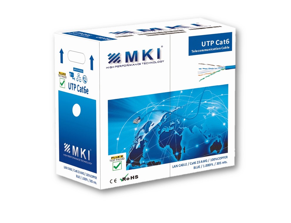 Network cable,UTP Cat6,4pairs, CCA 0.50mm*2*4  ,BLUE NO PASSED FLUKE TEST