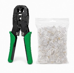 EZ CRIMPING TOOL AND 1 PLASTIC PACK OF 100PCS (H-005-SET)