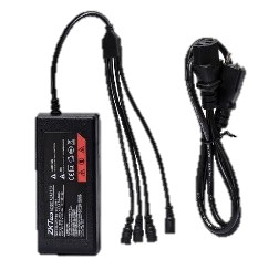 12V Dc Power Supply Regulated @ 5A / UL con pulpo de 4 (ZK-PSU1250-D)
